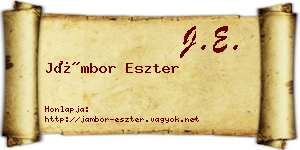 Jámbor Eszter névjegykártya