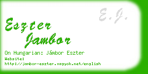 eszter jambor business card