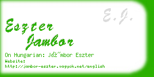 eszter jambor business card